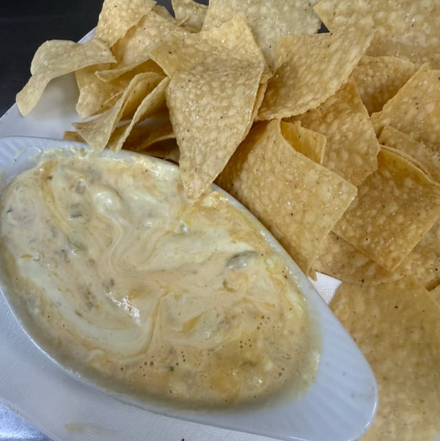 Chile Con Queso Dip.