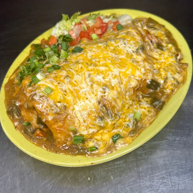 Grande Burro Enchilada Style.