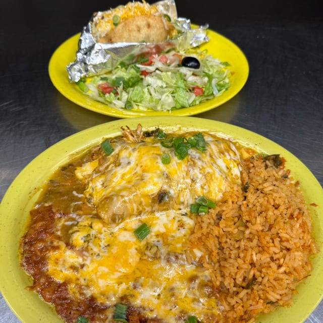 #4 Chicken Enchilada & Chicken Taco.